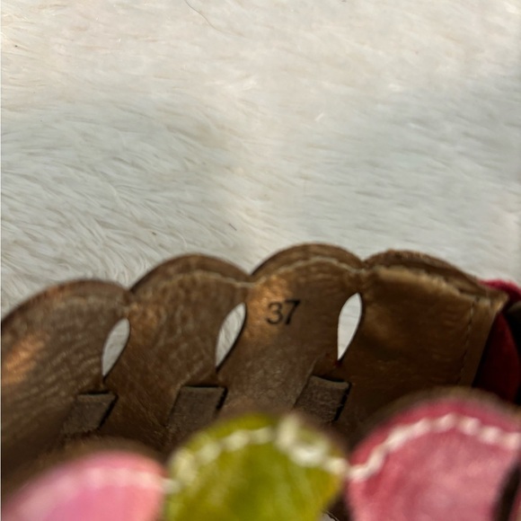 Socofy Ankle Strappy Multi Color Sandals - size 37 (6 1/2) - Picture 5 of 5